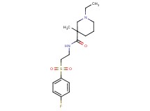 1-ethyl-N-{2-[(4-fluorophenyl)sulfonyl]ethyl}-3-methyl-3-piperidinecarboxamide