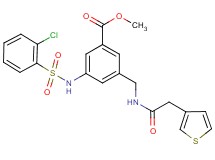 methyl 3-{[(2-chlorophenyl)sulfonyl]amino}-5-{[(3-thienylacetyl)amino]methyl}benzoate