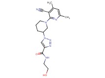 1-[1-(3-cyano-4,6-dimethylpyridin-2-yl)piperidin-3-yl]-N-(2-hydroxyethyl)-1H-1,2,3-triazole-4-carboxamide