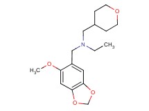 N-[(6-methoxy-1,3-benzodioxol-5-yl)methyl]-N-(tetrahydro-2H-pyran-4-ylmethyl)ethanamine