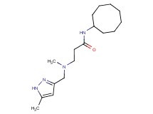 N-cyclooctyl-3-{methyl[(5-methyl-1H-pyrazol-3-yl)methyl]amino}propanamide
