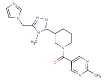 5-({3-[5-(1H-imidazol-1-ylmethyl)-4-methyl-4H-1,2,4-triazol-3-yl]piperidin-1-yl}carbonyl)-2-methylpyrimidine