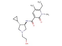 N-[rel-(3R,4S)-4-cyclopropyl-1-(2-hydroxyethyl)-3-pyrrolidinyl]-6-ethyl-1,5-dimethyl-2-oxo-1,2-dihydro-3-pyridinecarboxamide hydrochloride