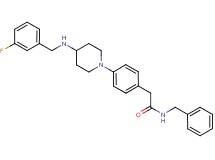 N-benzyl-2-(4-{4-[(3-fluorobenzyl)amino]-1-piperidinyl}phenyl)acetamide
