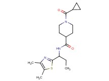 1-(cyclopropylcarbonyl)-N-[1-(4,5-dimethyl-1,3-thiazol-2-yl)propyl]-4-piperidinecarboxamide