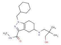 1-(cyclohexylmethyl)-5-[(3-hydroxy-2,2-dimethylpropyl)amino]-N-methyl-4,5,6,7-tetrahydro-1H-indazole-3-carboxamide