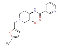 N-{(3R*,4R*)-3-hydroxy-1-[(5-methyl-2-furyl)methyl]piperidin-4-yl}nicotinamide