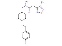 N-({1-[2-(4-fluorophenyl)ethyl]-4-piperidinyl}methyl)-N-methyl-2-(4-methyl-1,2,5-oxadiazol-3-yl)acetamide