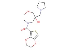 4-(2,3-dihydrothieno[3,4-b][1,4]dioxin-5-ylcarbonyl)-6-(pyrrolidin-1-ylmethyl)-1,4-oxazepan-6-ol