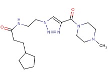 3-cyclopentyl-N-(2-{4-[(4-methyl-1-piperazinyl)carbonyl]-1H-1,2,3-triazol-1-yl}ethyl)propanamide