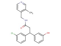3-(3-chlorophenyl)-3-(3-hydroxyphenyl)-N-[(3-methyl-4-pyridinyl)methyl]propanamide