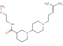 N-(2-methoxyethyl)-1'-(4-methylpent-3-en-1-yl)-1,4'-bipiperidine-3-carboxamide