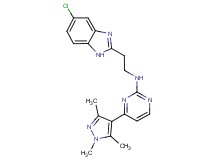 N-[2-(5-chloro-1H-benzimidazol-2-yl)ethyl]-4-(1,3,5-trimethyl-1H-pyrazol-4-yl)-2-pyrimidinamine trifluoroacetate