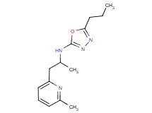 N-[1-methyl-2-(6-methylpyridin-2-yl)ethyl]-5-propyl-1,3,4-oxadiazol-2-amine