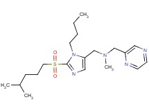 ({1-butyl-2-[(4-methylpentyl)sulfonyl]-1H-imidazol-5-yl}methyl)methyl(2-pyrazinylmethyl)amine