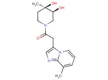 (3S*,4R*)-4-methyl-1-[(8-methylimidazo[1,2-a]pyridin-3-yl)acetyl]piperidine-3,4-diol