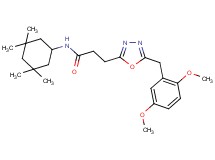 3-[5-(2,5-dimethoxybenzyl)-1,3,4-oxadiazol-2-yl]-N-(3,3,5,5-tetramethylcyclohexyl)propanamide