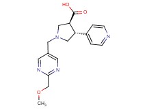 (3S*,4R*)-1-{[2-(methoxymethyl)pyrimidin-5-yl]methyl}-4-pyridin-4-ylpyrrolidine-3-carboxylic acid