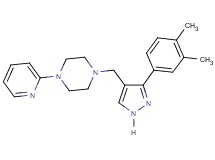 1-{[3-(3,4-dimethylphenyl)-1H-pyrazol-4-yl]methyl}-4-(2-pyridinyl)piperazine
