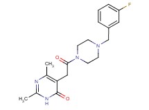 5-{2-[4-(3-fluorobenzyl)-1-piperazinyl]-2-oxoethyl}-2,6-dimethyl-4(3H)-pyrimidinone