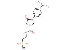 1-(4-isopropylphenyl)-N-[2-(methylsulfonyl)ethyl]-5-oxo-3-pyrrolidinecarboxamide