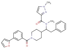 N-(1-{1-[3-(2-furyl)benzoyl]-4-piperidinyl}-2-phenylethyl)-N,1-dimethyl-1H-pyrazole-3-carboxamide