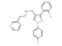 N-{[3-(2-chlorophenyl)-1-(4-fluorophenyl)-1H-pyrazol-4-yl]methyl}-2-(3-pyridinyl)ethanamine