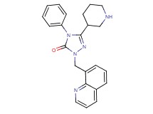 4-phenyl-5-(3-piperidinyl)-2-(8-quinolinylmethyl)-2,4-dihydro-3H-1,2,4-triazol-3-one dihydrochloride