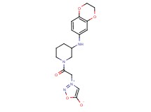 3-{2-[3-(2,3-dihydro-1,4-benzodioxin-6-ylamino)-1-piperidinyl]-2-oxoethyl}-1,2,3-oxadiazol-3-ium-5-olate