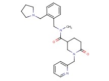 N-methyl-6-oxo-1-(2-pyridinylmethyl)-N-[2-(1-pyrrolidinylmethyl)benzyl]-3-piperidinecarboxamide
