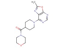 2-methyl-7-[4-(morpholin-4-ylcarbonyl)piperidin-1-yl][1,3]oxazolo[5,4-d]pyrimidine