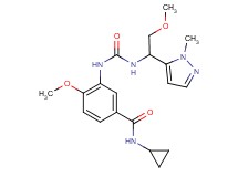 N-cyclopropyl-4-methoxy-3-[({[2-methoxy-1-(1-methyl-1H-pyrazol-5-yl)ethyl]amino}carbonyl)amino]benzamide