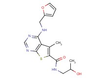 4-[(2-furylmethyl)amino]-N-(2-hydroxypropyl)-5-methylthieno[2,3-d]pyrimidine-6-carboxamide