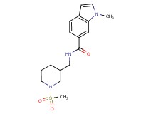 1-methyl-N-{[1-(methylsulfonyl)-3-piperidinyl]methyl}-1H-indole-6-carboxamide