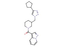 3-({3-[(4-cyclopentyl-1H-1,2,3-triazol-1-yl)methyl]piperidin-1-yl}carbonyl)pyrazolo[1,5-a]pyridine