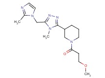 1-(3-methoxypropanoyl)-3-{4-methyl-5-[(2-methyl-1H-imidazol-1-yl)methyl]-4H-1,2,4-triazol-3-yl}piperidine