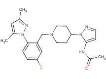 N-(1-{1-[2-(3,5-dimethyl-1H-pyrazol-1-yl)-5-fluorobenzyl]-4-piperidinyl}-1H-pyrazol-5-yl)acetamide
