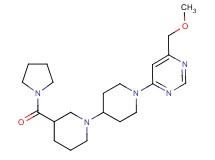 1'-[6-(methoxymethyl)pyrimidin-4-yl]-3-(pyrrolidin-1-ylcarbonyl)-1,4'-bipiperidine