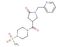 4-{[4-(methylsulfonyl)-1-piperazinyl]carbonyl}-1-(2-pyridinylmethyl)-2-pyrrolidinone