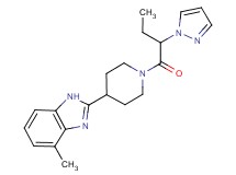4-methyl-2-{1-[2-(1H-pyrazol-1-yl)butanoyl]-4-piperidinyl}-1H-benzimidazole