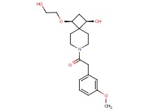 (1R*,3S*)-3-(2-hydroxyethoxy)-7-[(3-methoxyphenyl)acetyl]-7-azaspiro[3.5]nonan-1-ol