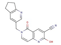 6-(6,7-dihydro-5H-cyclopenta[b]pyridin-3-ylmethyl)-2-hydroxy-5-oxo-5,6-dihydro-1,6-naphthyridine-3-carbonitrile