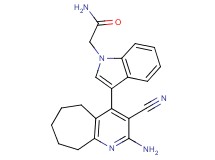2-[3-(2-amino-3-cyano-6,7,8,9-tetrahydro-5H-cyclohepta[b]pyridin-4-yl)-1H-indol-1-yl]acetamide