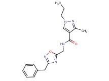 N-[(3-benzyl-1,2,4-oxadiazol-5-yl)methyl]-3-methyl-1-propyl-1H-pyrazole-4-carboxamide