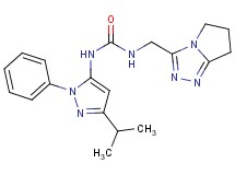N-(6,7-dihydro-5H-pyrrolo[2,1-c][1,2,4]triazol-3-ylmethyl)-N'-(3-isopropyl-1-phenyl-1H-pyrazol-5-yl)urea