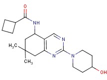 N-[2-(4-hydroxy-1-piperidinyl)-7,7-dimethyl-5,6,7,8-tetrahydro-5-quinazolinyl]cyclobutanecarboxamide