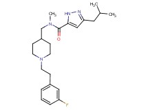 N-({1-[2-(3-fluorophenyl)ethyl]-4-piperidinyl}methyl)-3-isobutyl-N-methyl-1H-pyrazole-5-carboxamide