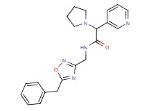 N-[(5-benzyl-1,2,4-oxadiazol-3-yl)methyl]-2-(3-pyridinyl)-2-(1-pyrrolidinyl)acetamide