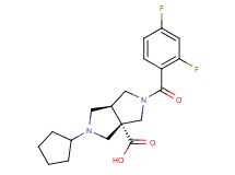 (3aS*,6aS*)-2-cyclopentyl-5-(2,4-difluorobenzoyl)hexahydropyrrolo[3,4-c]pyrrole-3a(1H)-carboxylic acid