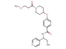 4-{[1-(3-methoxypropanoyl)-4-piperidinyl]oxy}-N-[1-(4-pyridinyl)propyl]benzamide